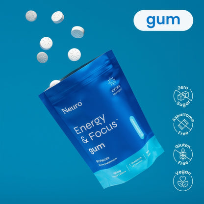 NeuroGum Extra Strength Energy  Focus Peppermint Sugar Free Supplement